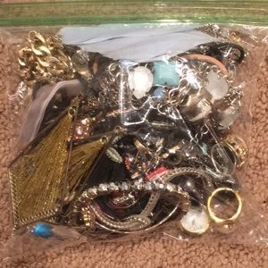 Assorted jewelry with chokers bracelets and rings